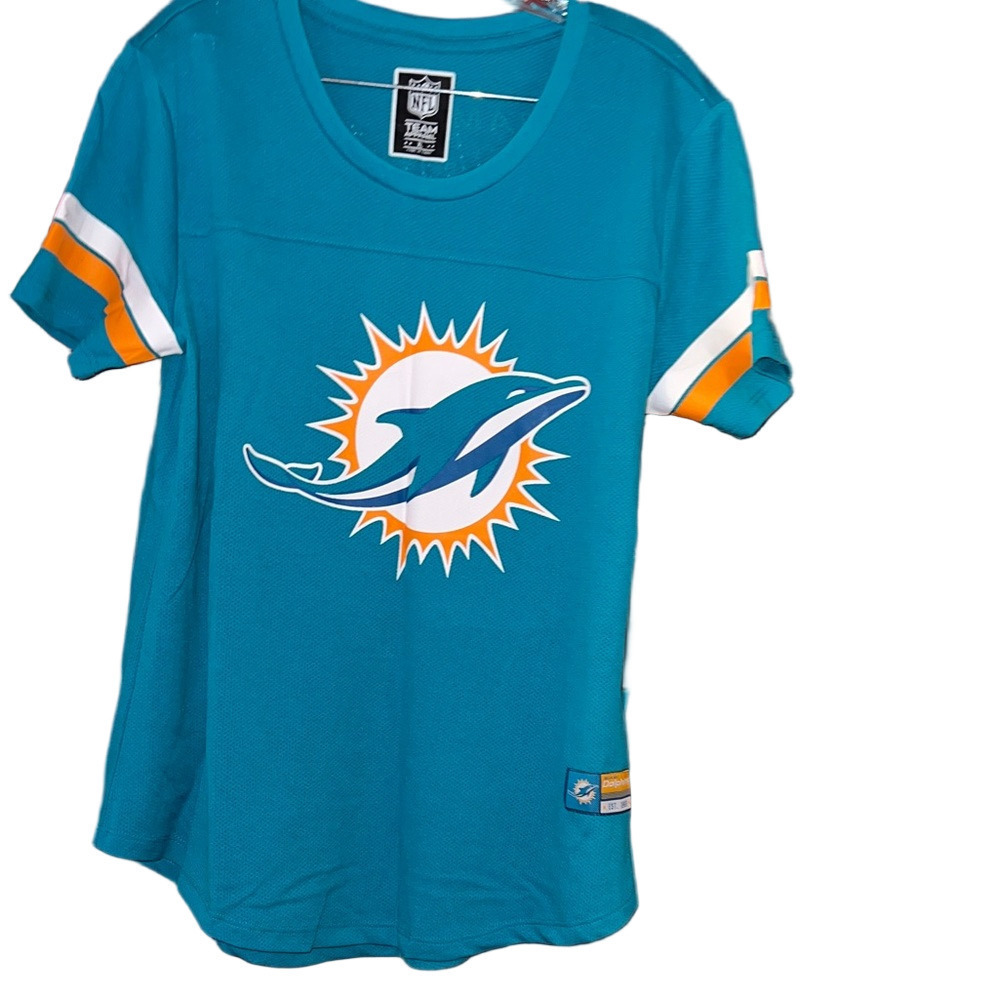 NFL Miami Dolphins 66 Autographed David Aiken Jersey Shirt with Logo XL